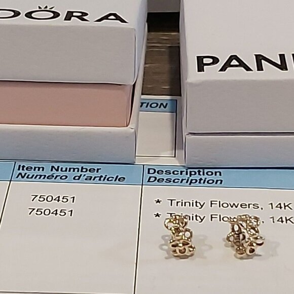 Authentic Pandora *RETIRED*  14K Gold Trinity Spacer 750451 - Picture 3 of 12